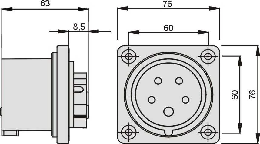 Elektromet Board kištukas tiesus raudonas 16A 400V IP44 (922030)