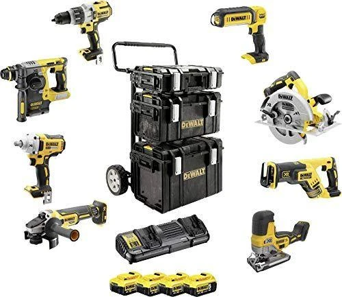 DeWalt 18V įrankių komplektas su transportavimo vežimėliu