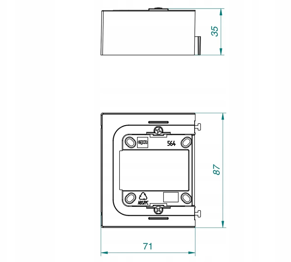 ANT PAVIRŠIAUS MONTUOJAMAS VIENAS ADAPTERIS SANTRA/1480-29/EPN Elektro-Plast