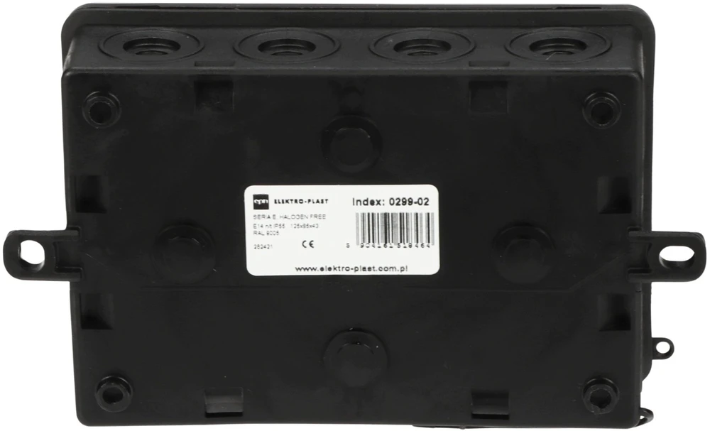 Elektroplast ELEKTROS ŠAKŲ DĖŽUTĖ E14-125X85X43/B IP55 Elektro-Plast