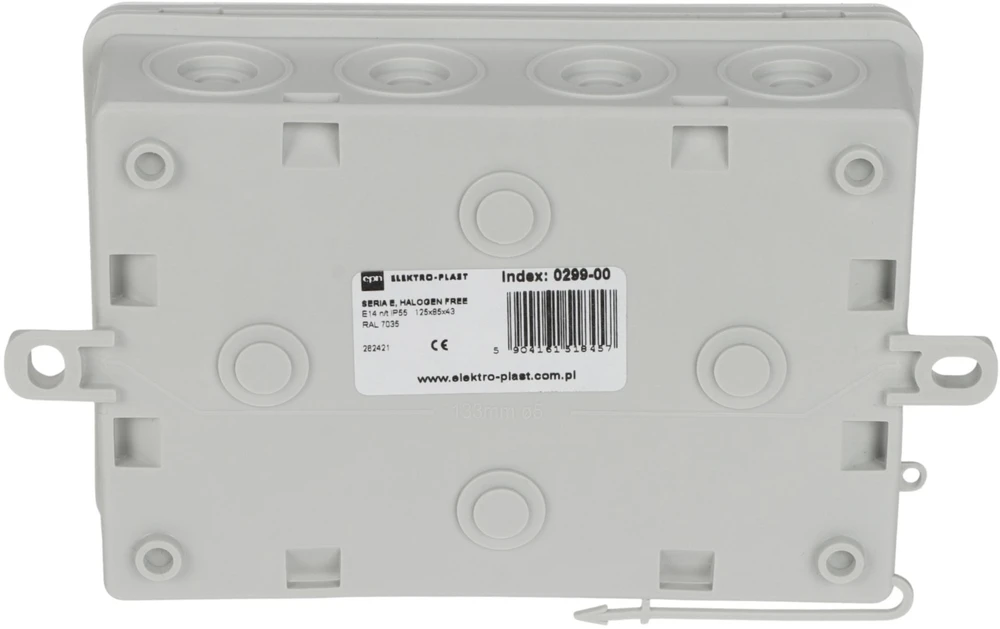 Elektroplast Dėžutė atšakų E14-125X85X43/G IP55 Elektro-Plast