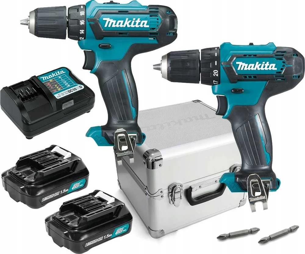 MAKITA akumuliatorinių įrankių rinkinys CLX224X (DF333D + TD110D) 12V 2x1,5Ah