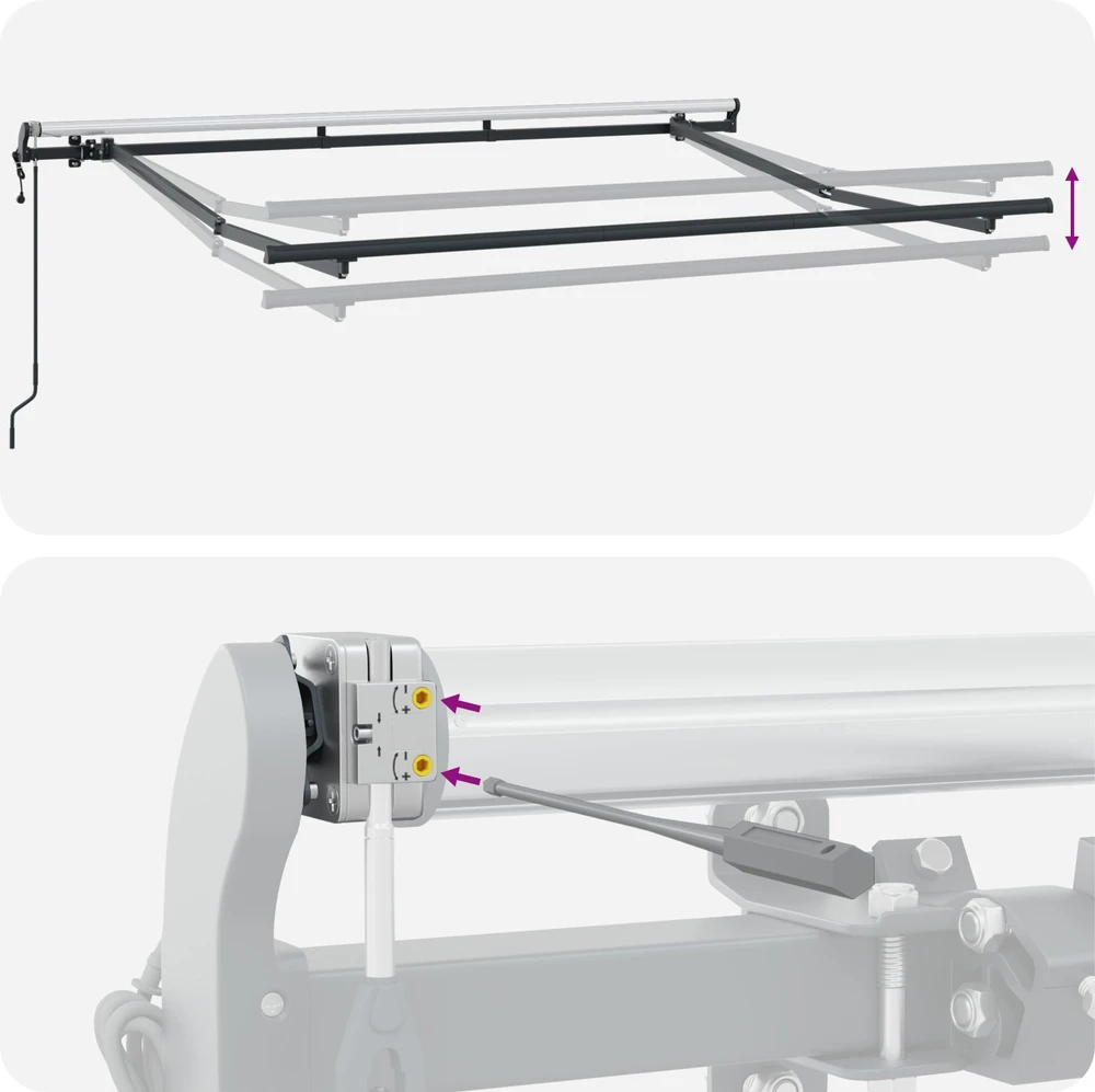 Markizės rėmas Antracito 4 x 2 m Metalas