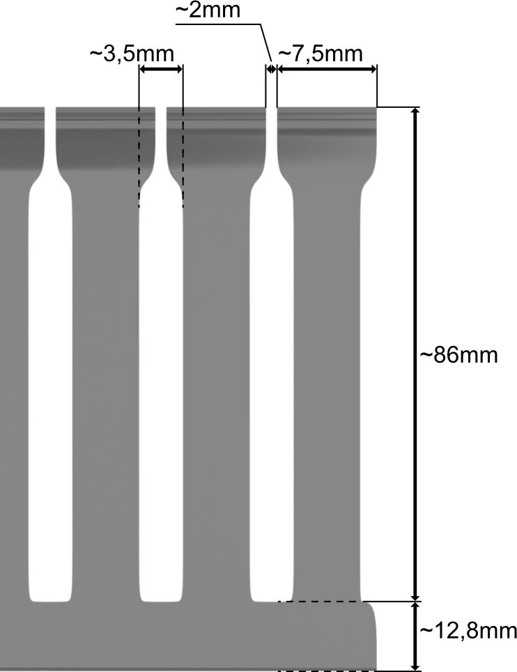 Elettrocanali ECS40100 Savaime gesinantis šukų padėklas 40x100 pilkas su UV apsauga ECS40100 /2m/