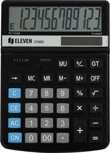Eleven Calculator ELEVEN Office skaičiuoklė su reguliuojamu ekrano kampu TLT2348 juoda