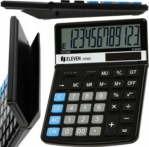 Eleven Calculator ELEVEN Office skaičiuoklė su reguliuojamu ekrano kampu TLT2348 juoda