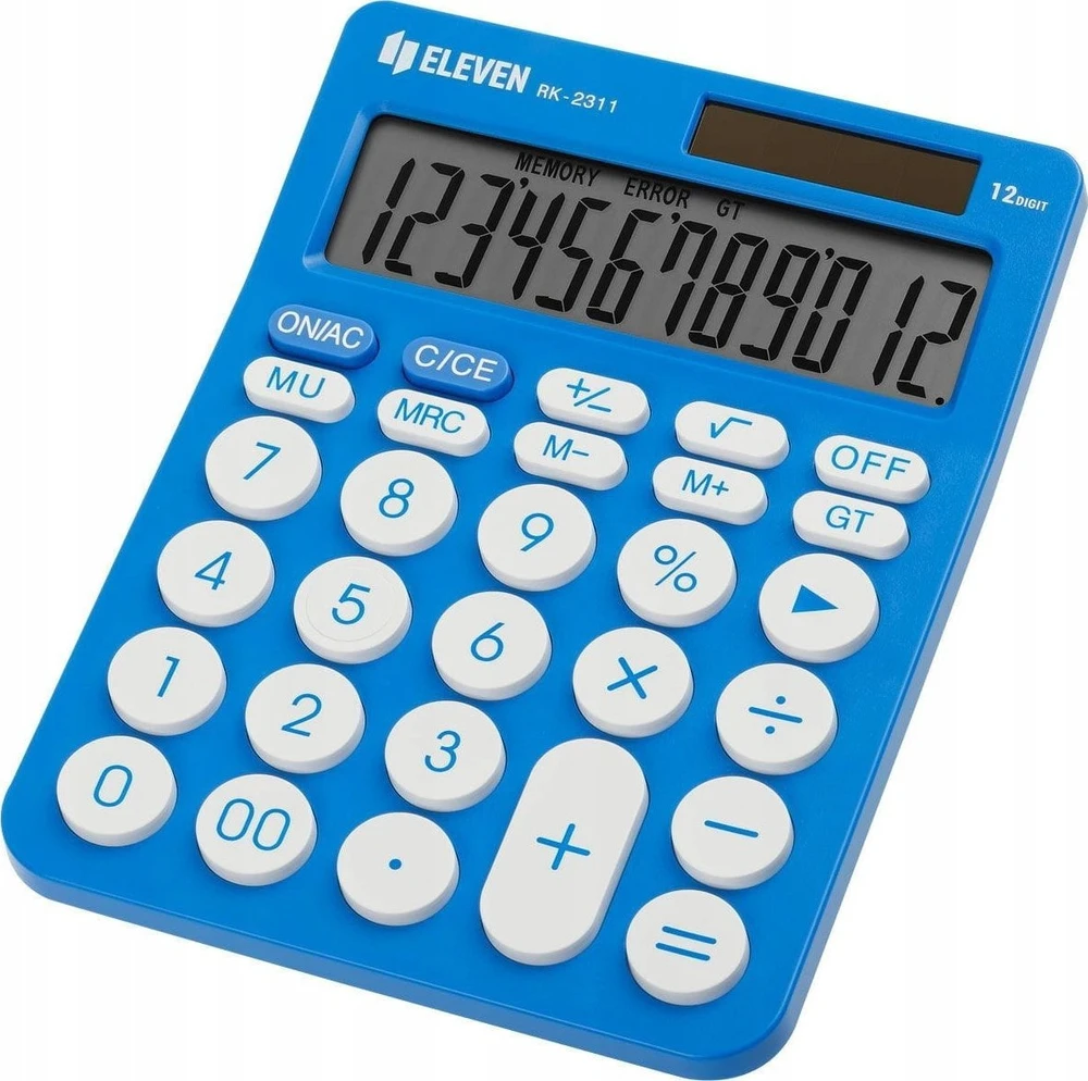 Eleven ELEVEN Calculator Mėlynas stalinis skaičiuotuvas, apvalūs balti mygtukai, RK2311BL