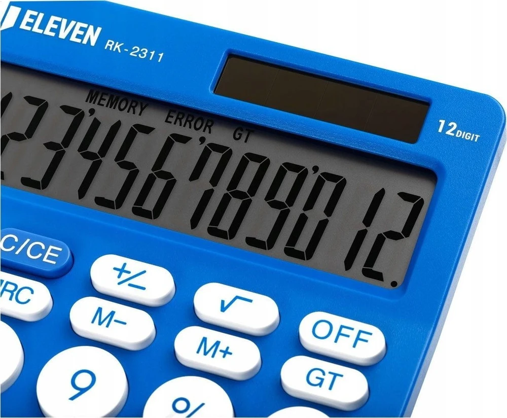 Eleven ELEVEN Calculator Mėlynas stalinis skaičiuotuvas, apvalūs balti mygtukai, RK2311BL