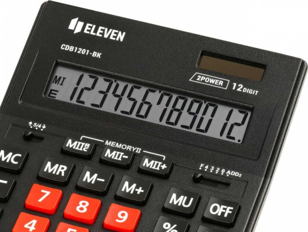 Eleven CDB1201BK skaičiuotuvas su dvylikos skaitmenų ekranu