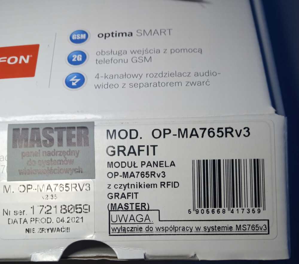 ELFON OPTIMA OP-MA765R-G MODULIS SU RFID GRAFITU