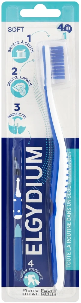 Elgydium Elgydium, 4 in 1, Dantų šepetėlis Unisex