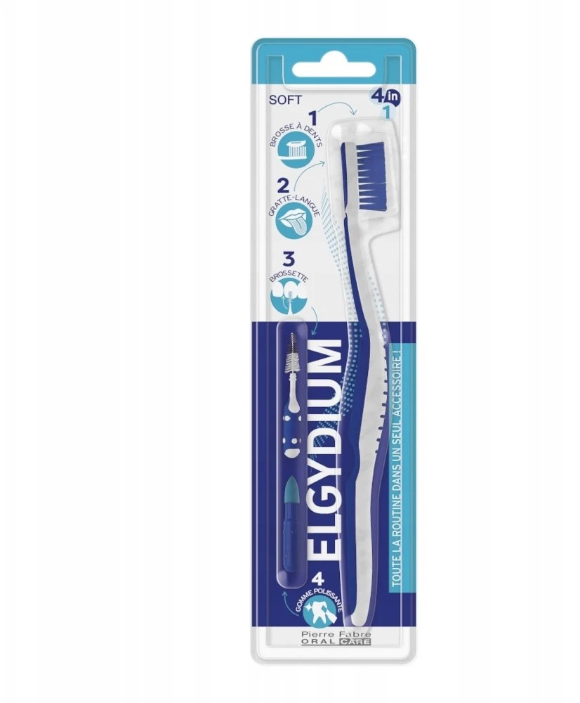 Elgydium Elgydium, 4 in 1, Dantų šepetėlis Unisex