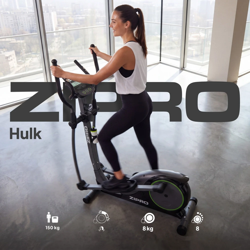 Elipsinis treniruoklis Zipro Hulk, juodas