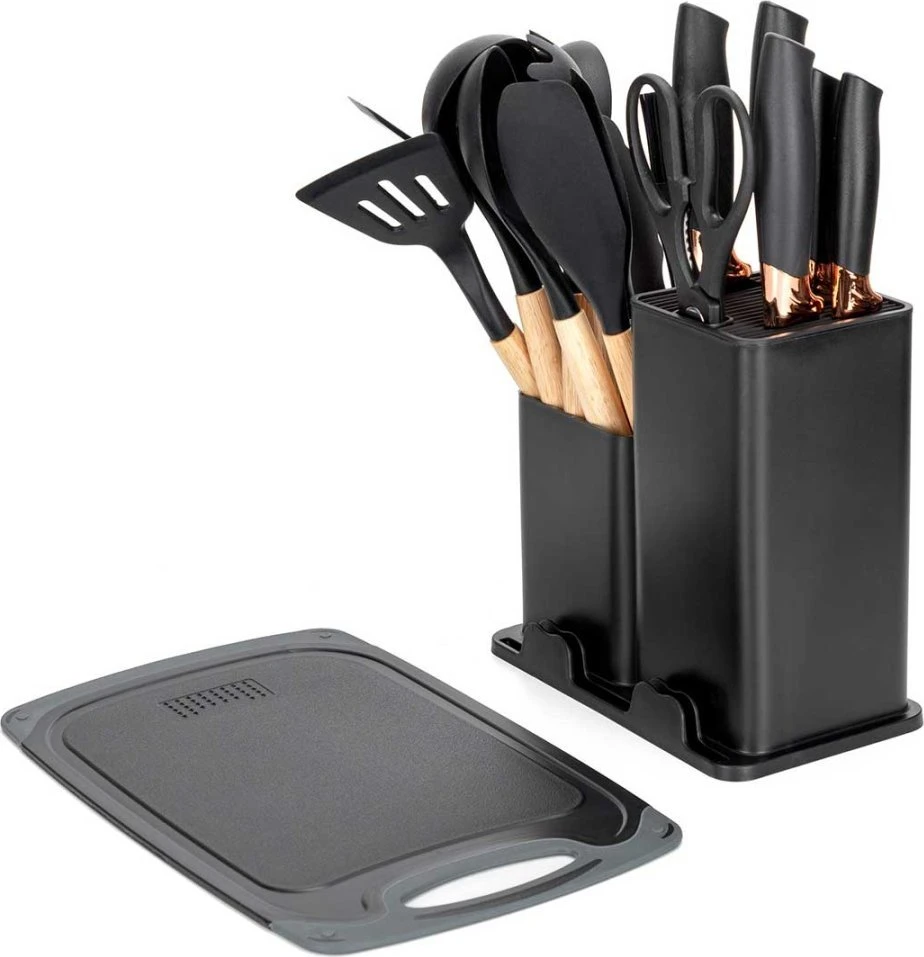 Elitehoff 19 peilių ir virtuvės įrankių rinkinys stove E-6069