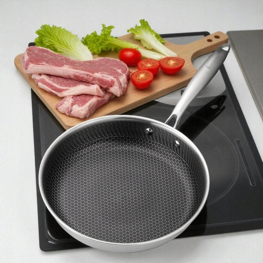 Elitehoff keptuvė PLIENINĖ KEPTUVĖ 30 cm SU KORĖLIŲ DANGALU E-7550