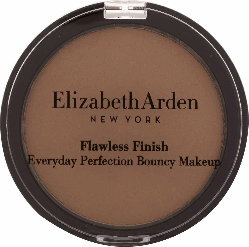 Elizabeth Arden, „Flawless Finish Everyday Perfection Bouncy“ makiažo pagrindas, simondsijų aliejus, švelnus natūralus apdailinimas, „Kreminis Foundation“, 10, skrudinantis rusvai gelsvas