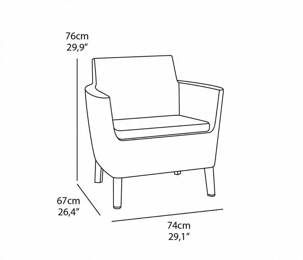 Keter Garden chairs 2pcs. Salemo Duo beige