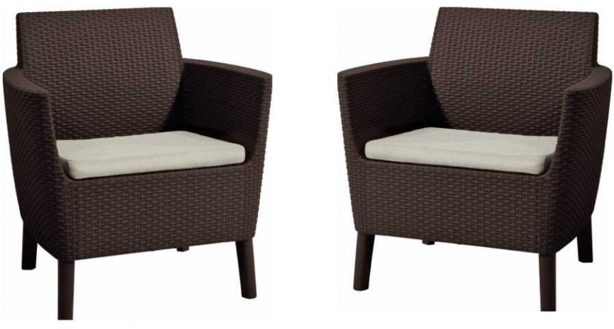 Keter Garden kėdės 2vnt. Salemo Duo ruda