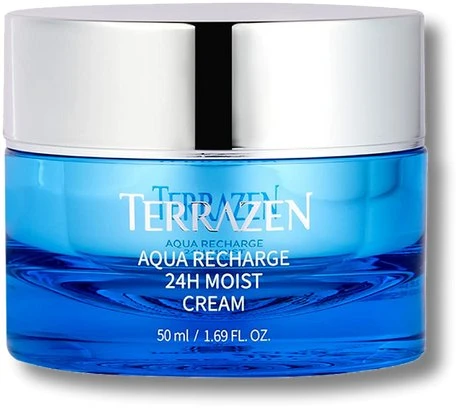 Drėkinamasis veido odos kremas Terrazen Aqua Recharge 24H Moist Kreminis, ypač tinka sausai veido odai, 50 ml