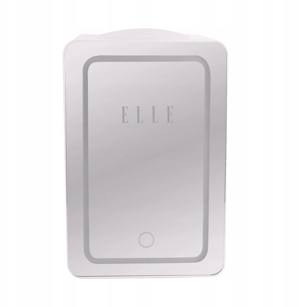 ELLE 6L baltas mini šaldytuvas su LED makiažo veidrodėliu