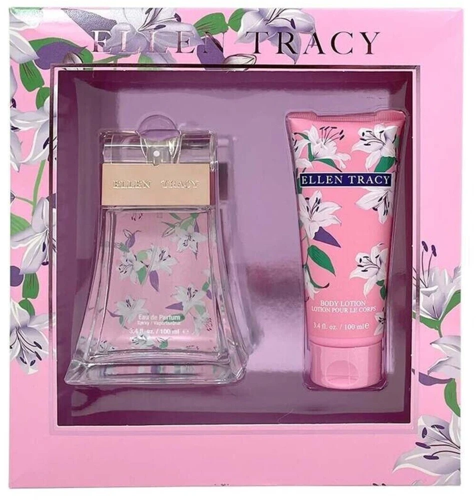 Set Ellen Tracy: Rožinė Sparkling Eau De Parfum For Women, 100 ml + Rožinė Sparkling Hydrating Losjonas kūnui, 100 ml