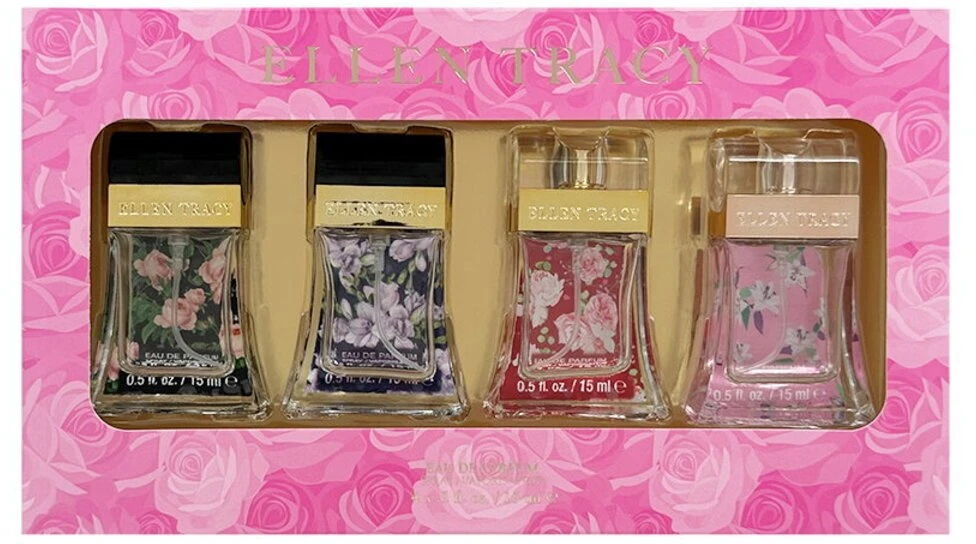 Set Ellen Tracy: Sparkling Eau De Parfum For Women, 15 ml + Strong Eau De Parfum For Women, 15 ml + Sensational Eau De Parfum For Women, 15 ml + Courageous Eau De Parfum For Women, 15 ml