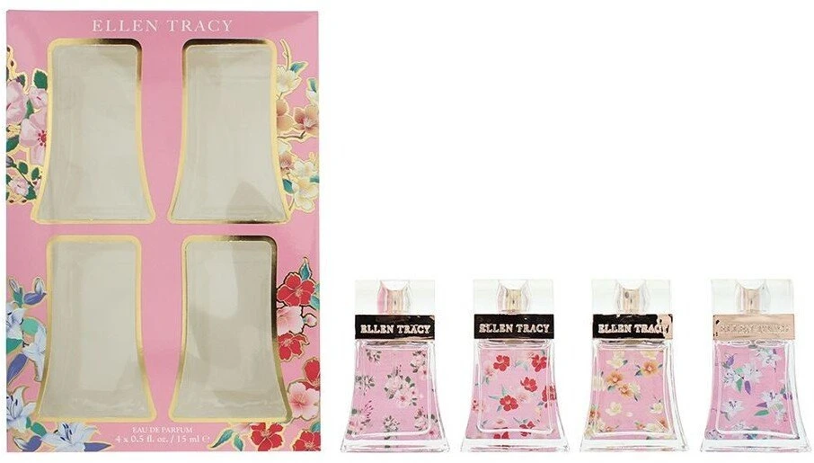 Set Ellen Tracy: Sparkling Eau De Parfum For Women, 15 ml + Bloom Eau De Parfum For Women, 15 ml + Dashing Eau De Parfum For Women, 15 ml + Luminous Eau De Parfum For Women, 15 ml