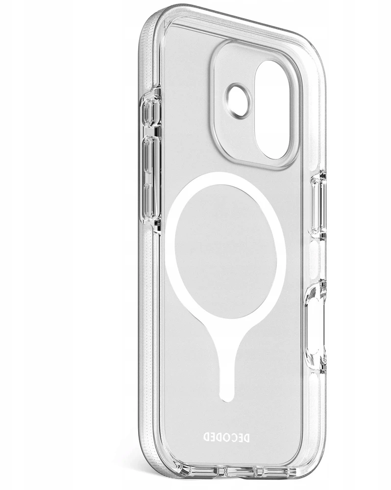 „Decoded DropTec“ skaidrus „MagSafe“ dėklas, skirtas „iPhone 17“ – skaidrus-matinis