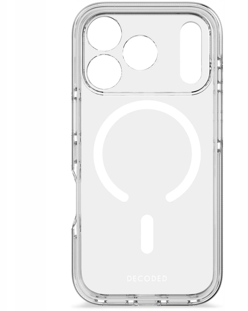 „Decoded DropTec“ permatomas „MagSafe“ dėklas, skirtas „iPhone 17 Pro“ – permatomas