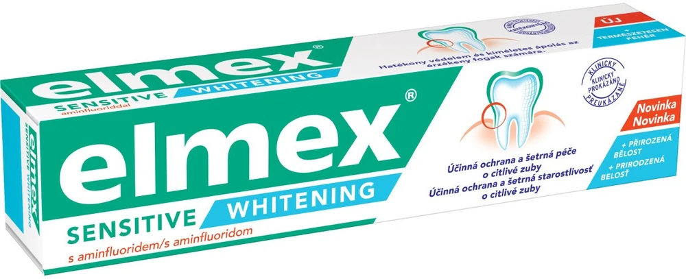 Elmex Sensitiv e Whitening 75 ml dantų balinimas