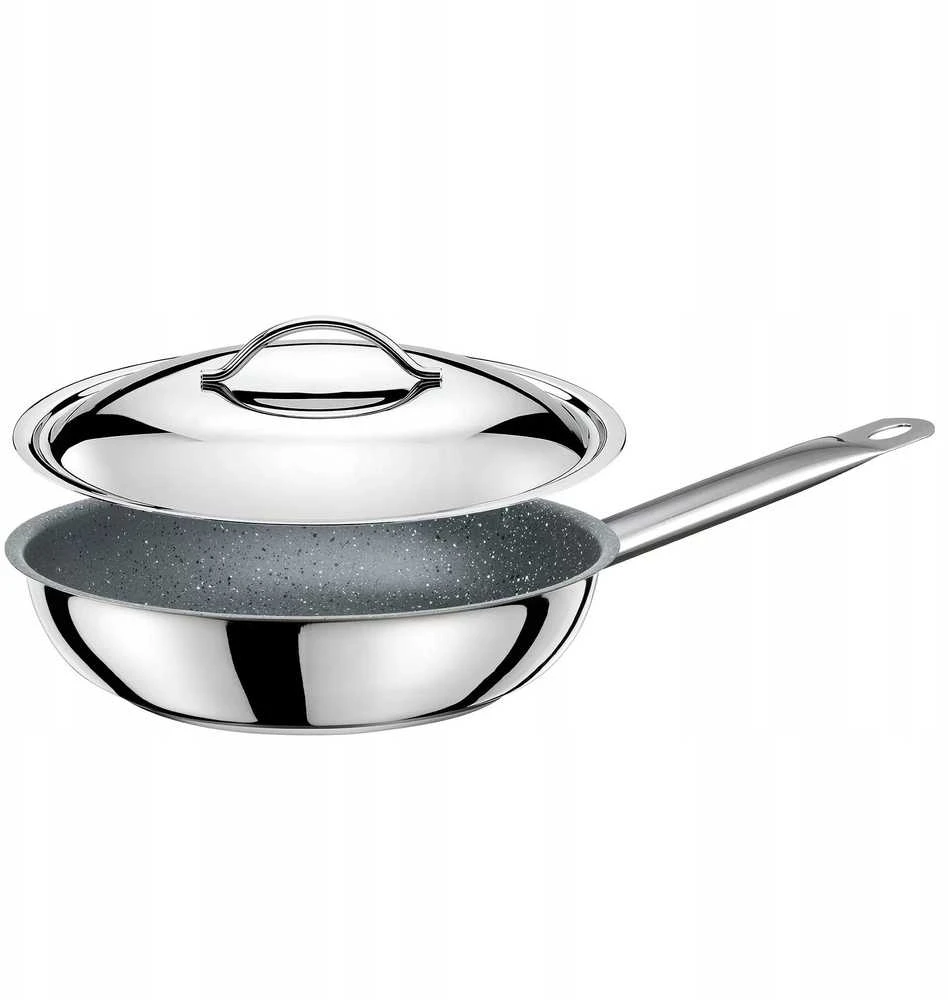 Elotouch Frying pan Granite su dangčiu, 20 cm, Exclusive