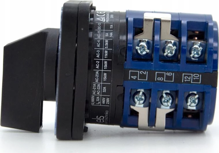 ELS Elektrotechnika KAMPINIS SKYDINIS JUNGTUVAS KAIRĖN-DEŠINĖN 32A 3P LW32 L-0-P 3P T