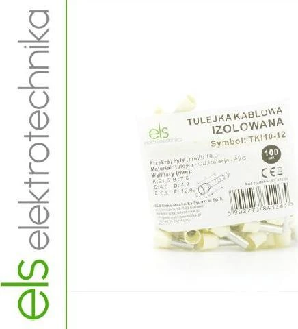 TKI10-12 Izoliuota kabelio mova ELS Elektrotechnika 10.0-12mm 100 vnt. / pakuotė
