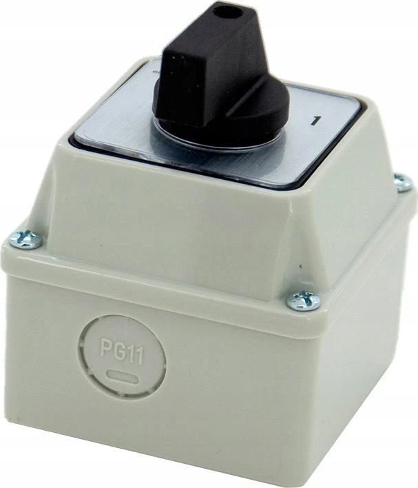 ELS Elektrotechnika KUMŠTELINIS JUNGTIKLIS 25A 0-1 3F KORPUSE IP65 LW25 0-1 3P OB.