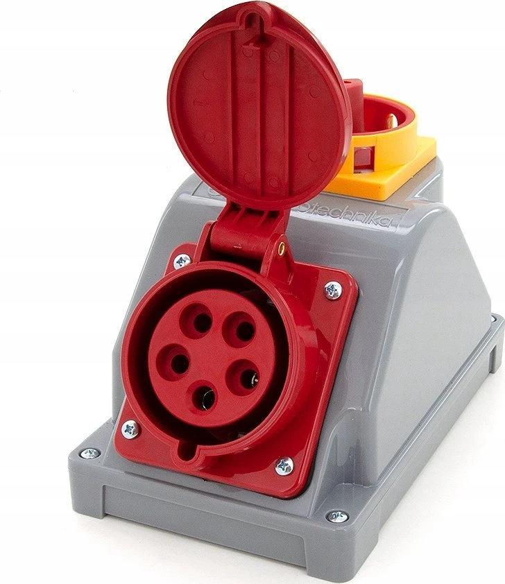 N001TRG Fiksuotas maitinimo lizdas kombinuotas 32A/5P + pagrindinis jungiklis, ELS Elektrotechnika, N001TRG