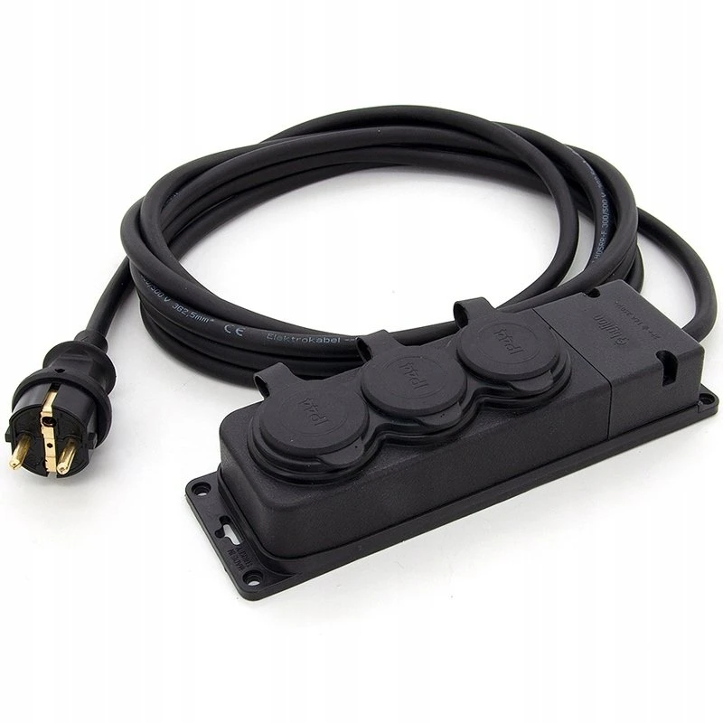 ELS Elektrotechnika Statybinis prailgintuvas 3 lizdų 16A 230V H05RR-F 3x2,5 5m (2OW16053)