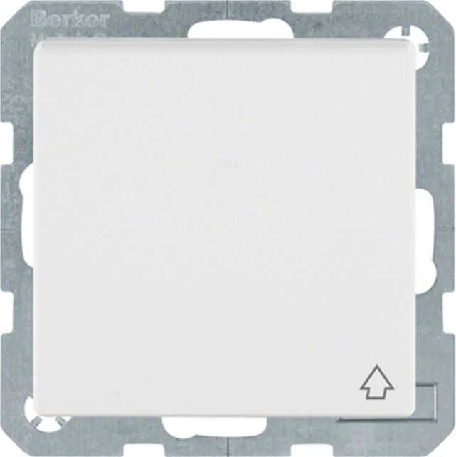Berker Hager Polo 47516089 Q.1 SCHUKO lizdas su savaime užsidarančiu dangteliu sniego baltumo aksomas 47516089