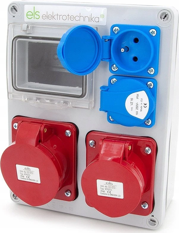 Els Elektrotechnika 4NO211 Statybinė skirstomoji įranga Mikołajki 16A/5 + 32A/5 + 2*GS, sieninis korpusas, 4NO211