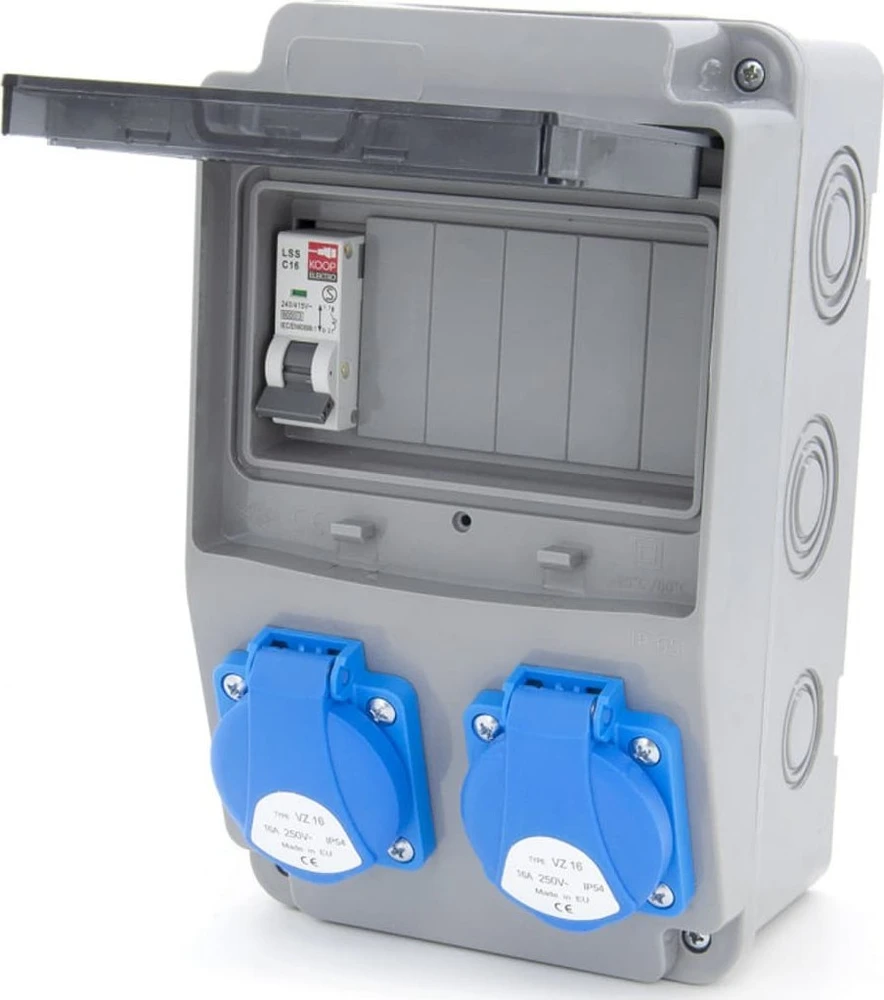 Els Elektrotechnika 6NO21C00 Statybinis skirstomasis skydas, sodas 2*GS 230V + apsaugos, 6NO21C00