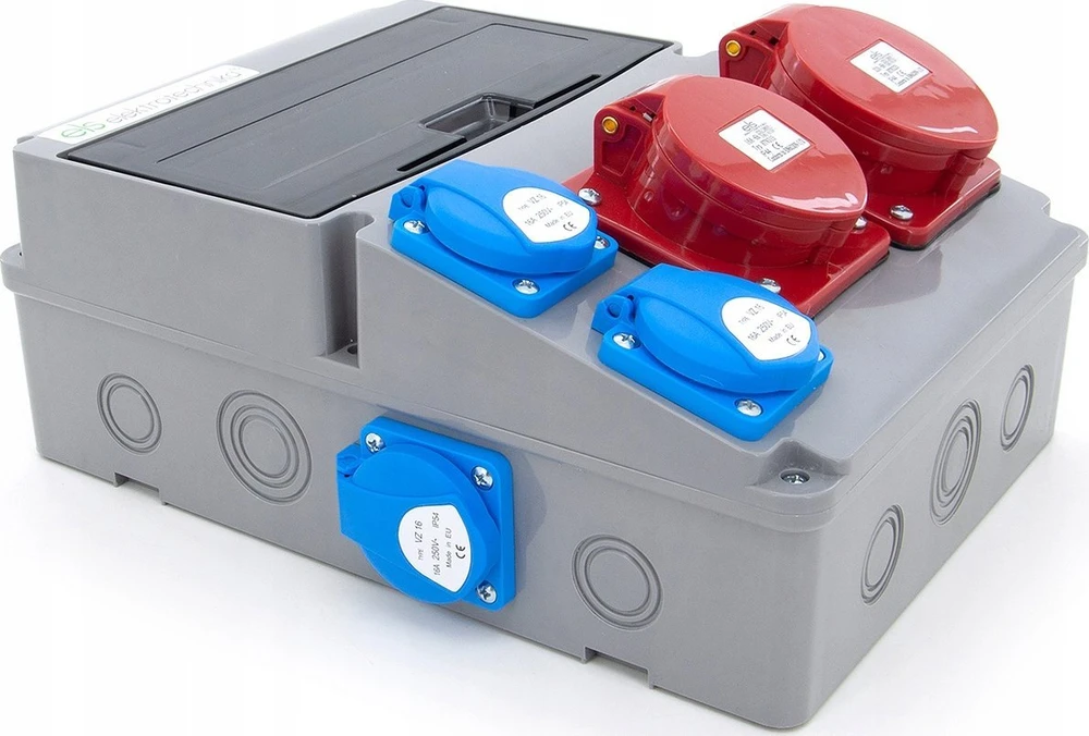 Els Elektrotechnika 11NO42C11C1F Konstrukciniai skirstomieji įrenginiai 32A/5P + 16A/5P + 4*GS 230V + apsaugos + diferencialas, 11NO42C11C1F