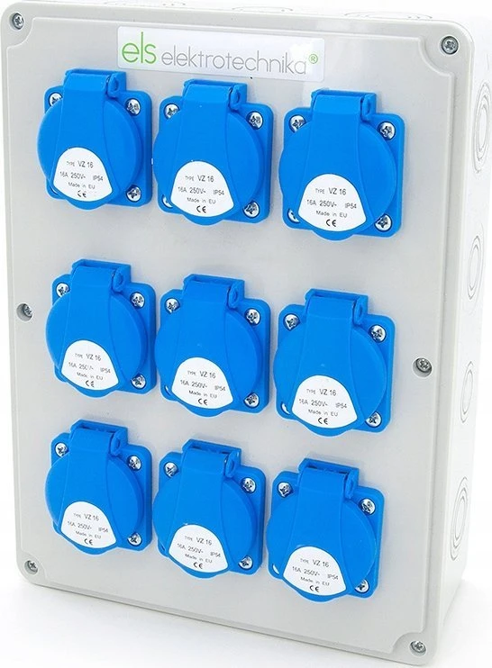 N900 Konstrukcinis skirstytuvas 9*GS 230V, sieninis korpusas, ELS Elektrotechnika, N900