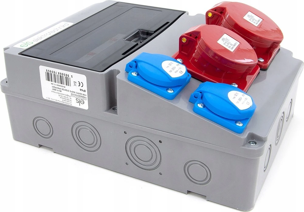 Els Elektrotechnika 11NO22C11C11C Statybiniai skirstomieji įrenginiai 32A/5P + 16A/5P + 2*GS 230V + apsaugos, 11NO22C11C11C