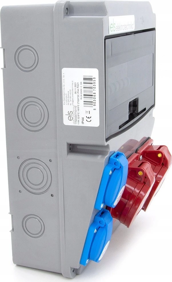 Els Elektrotechnika 11NO22C11C11C Statybiniai skirstomieji įrenginiai 32A/5P + 16A/5P + 2*GS 230V + apsaugos, 11NO22C11C11C