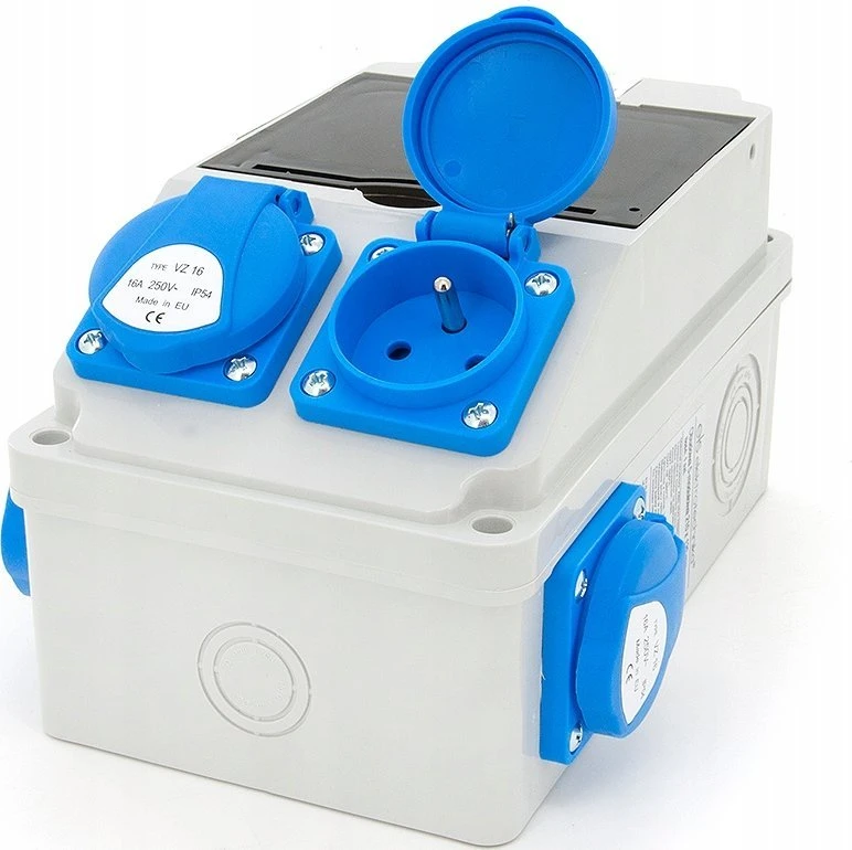 Els Elektrotechnika 6NO21C00F Statybinis skirstomasis skydas, sodas 2*GS 230V + apsaugos + diferencialas, 6NO21C00F