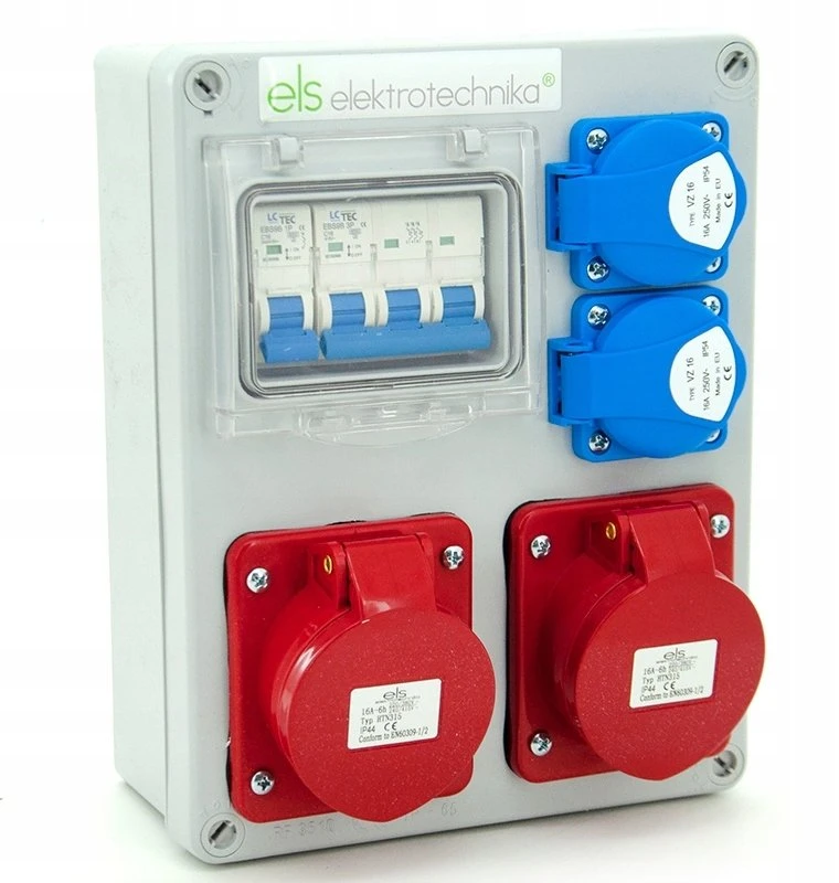 Els Elektrotechnika 4NO21B21B0 Statybiniai skirstomieji įrenginiai Mikołajki 2*16/5 + 2*GS + apsaugos, sieninis korpusas, 4NO21B21B0