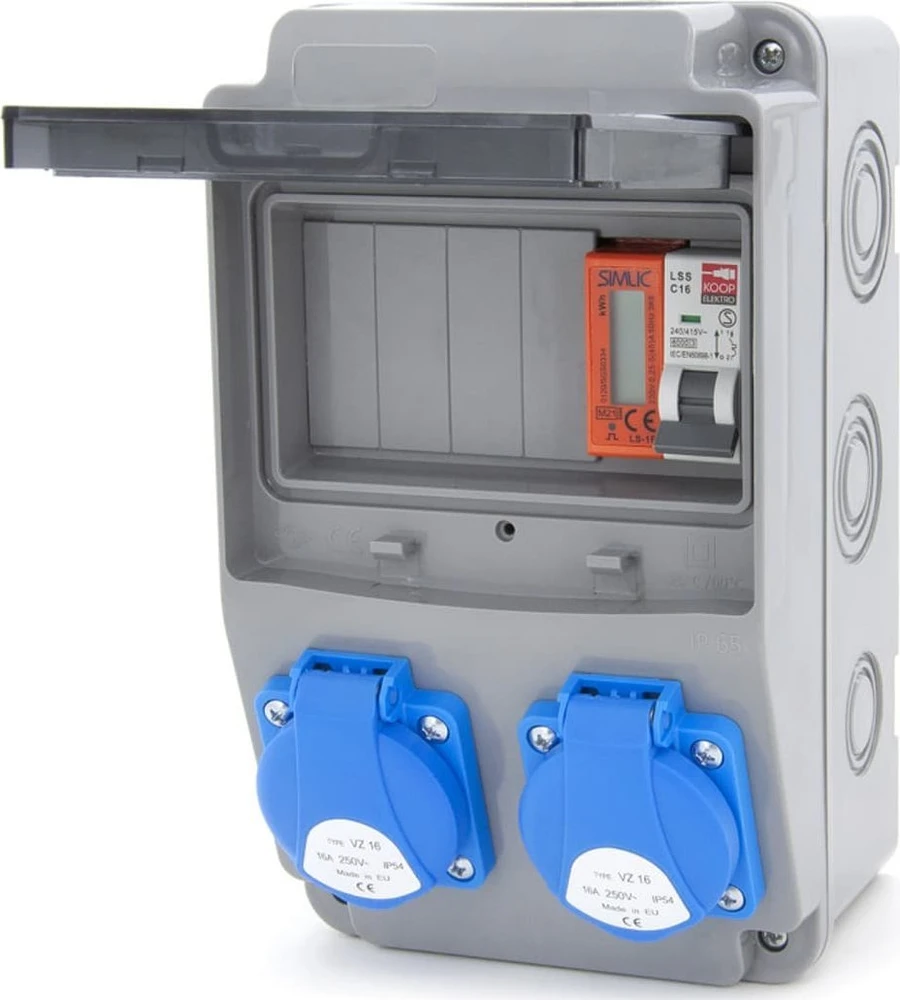 Els Elektrotechnika 6NO21C00L Konstrukcija, sodo skirstomasis skydas 2*GS 230V + apsaugos + sertifikuotas MID matuoklis, 6NO21C00L