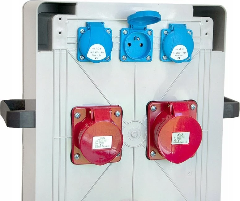 Els Elektrotechnika P32C11C11CF63TRGS Nešiojami statybiniai skirstomieji įrenginiai + 32A/5 + 16A/5 + 3*GS 230V + diferencialas, P32C11C11CF63TRGS