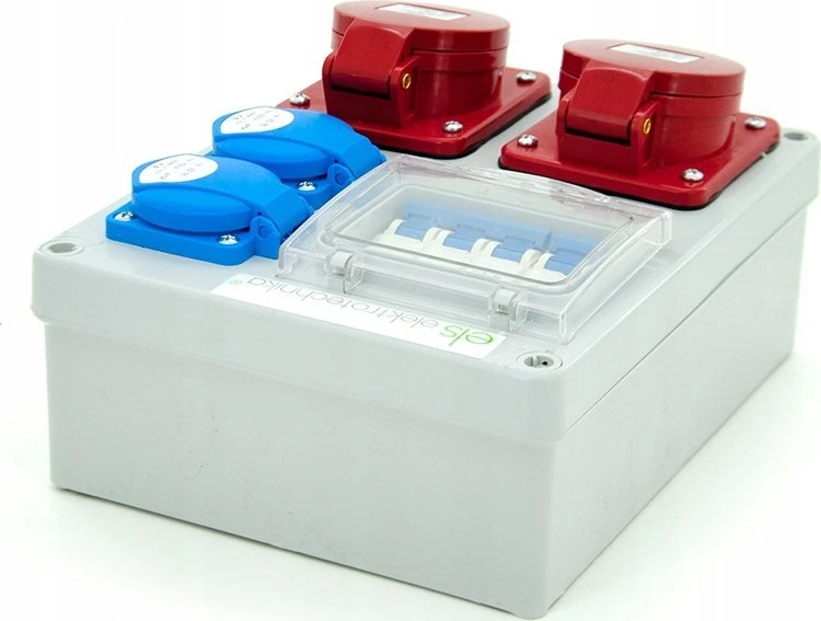 Els Elektrotechnika 4NO21B21B0/4 Statybiniai skirstomieji įrenginiai Mikołajki 2*16A/4 + 2*GS + apsaugos, sieninis korpusas, 4NO21B21B0/4