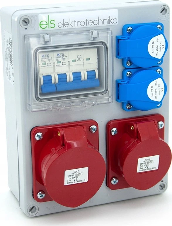 Els Elektrotechnika 4NO21B11B1/4 Statybiniai skirstomieji įrenginiai Mikołajki 32/4 + 16/4 + 2*GS + apsaugos, sieninis korpusas, 4NO21B11B1/4
