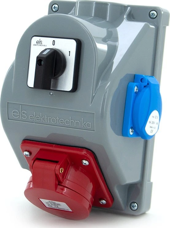 Els Elektrotechnika N110-01COMBO Konstrukcinis skirstomasis skydas tipas COMBOPOL 16A/5 + GS 230V + 0-1 jungiklis, sieninis/paviršinis korpusas, N110-01COMBO